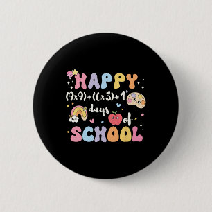 Funny 100th Day Math Formula 100 Days Of School Ma 6 Cm Round Badge