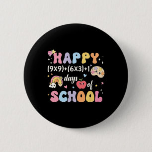 Funny 100th Day Math Formula 100 Days Of School Ma 6 Cm Round Badge
