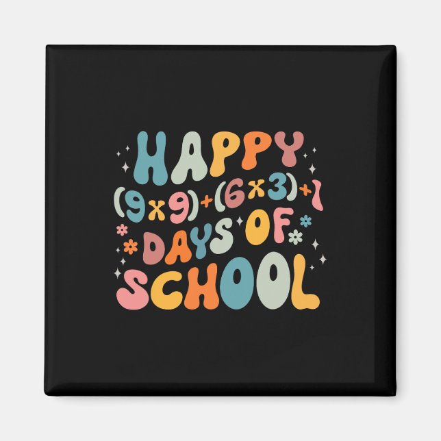 Funny 100th Day Math Formula 100 Days Of School Ma Magnet (Front)