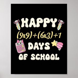Funny 100th Day Math Formula 100 Days Of School Ma Poster
