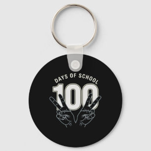 Funny 100th Day Of School For Teacher Or Student _ Key Ring