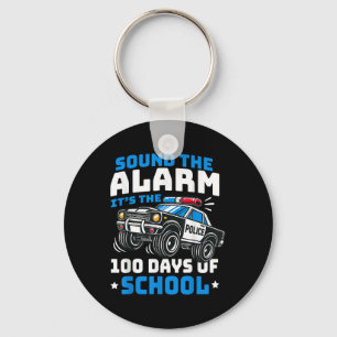 Funny 100th Day Of School Police Car 100 Days Of S Key Ring
