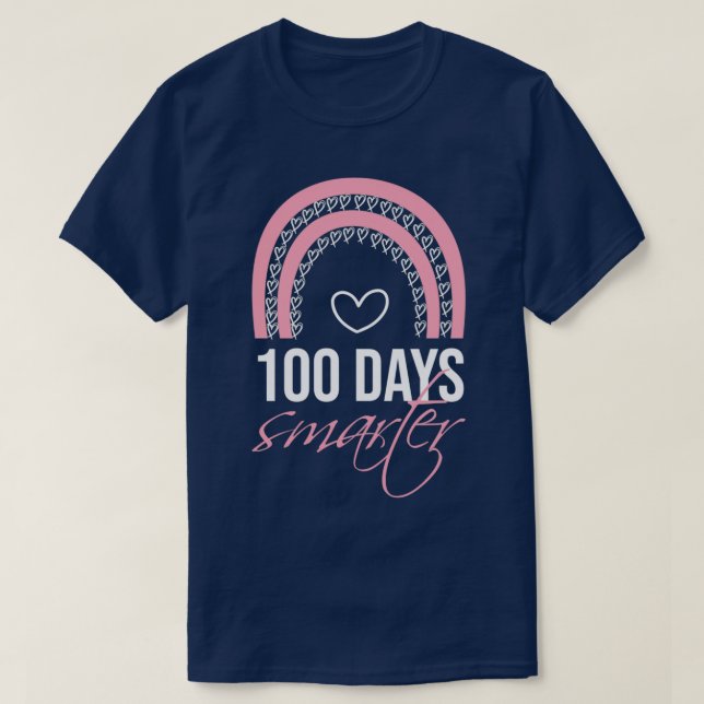 funny 100th day school 100 days smarter happy 100t T-Shirt (Design Front)