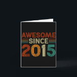 Funny 10 Year Old Awesome Since 2015 Birthday Son  Card<br><div class="desc">Funny 10 Year Old Awesome Since 2015 Birthday Son Boy</div>