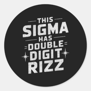 Funny 10 Year Old Birthday Rizz Sigma Brain Rot Bo Classic Round Sticker