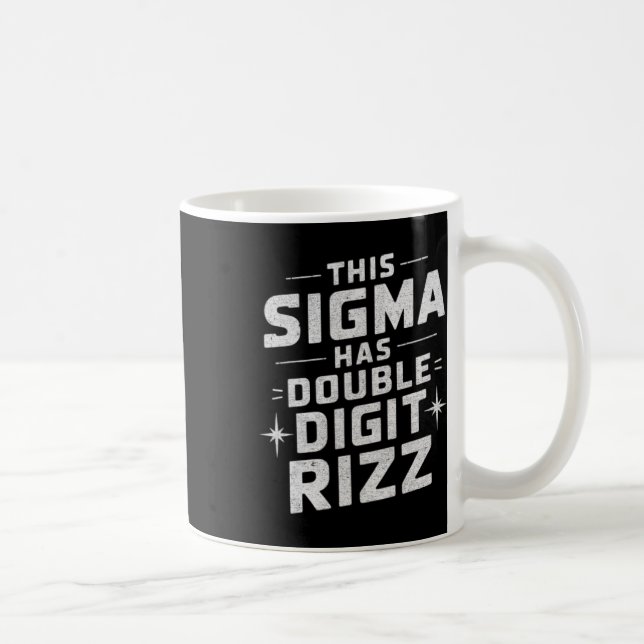 Funny 10 Year Old Birthday Rizz Sigma Brain Rot Bo Coffee Mug (Right)