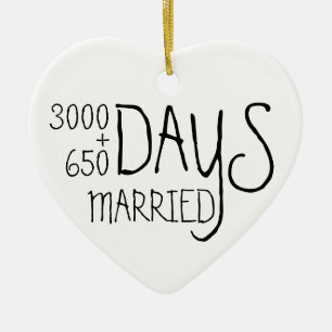 Funny 10 Years Married Ceramic Tree Decoration