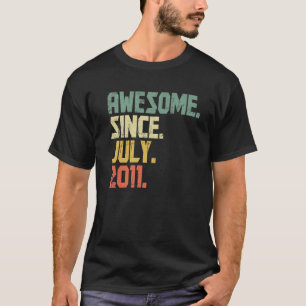 Funny 10 Years Old - Vintage Awesome Since July 20 T-Shirt