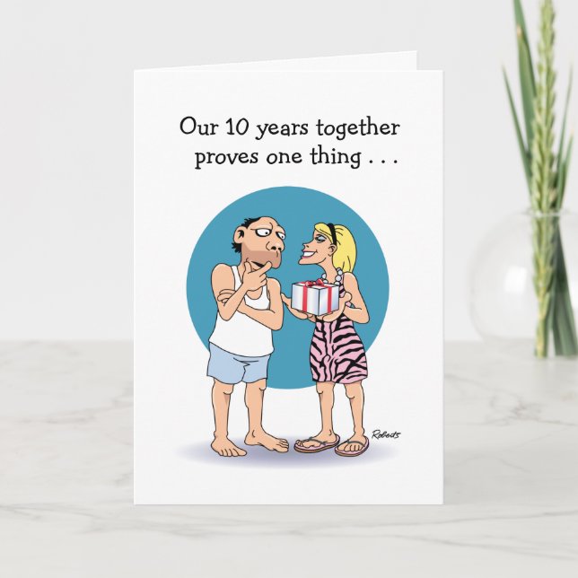Funny 10th Anniversary card (Front)