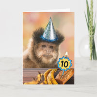 Funny 10th Birthday Capuchin Monkey Banana Bread