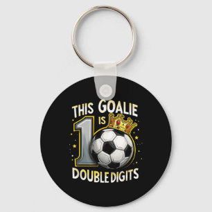 Funny 10th Birthday Soccer Goalie For Boys Key Ring