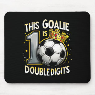 Funny 10th Birthday Soccer Goalie For Boys Mouse Mat