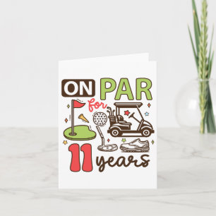 Funny 11th Birthday Golf Shirt 11 Years Old Golfer Card