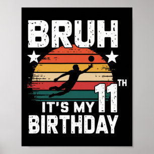 Funny 11th Birthday Soccer Goalie For Boys  Poster