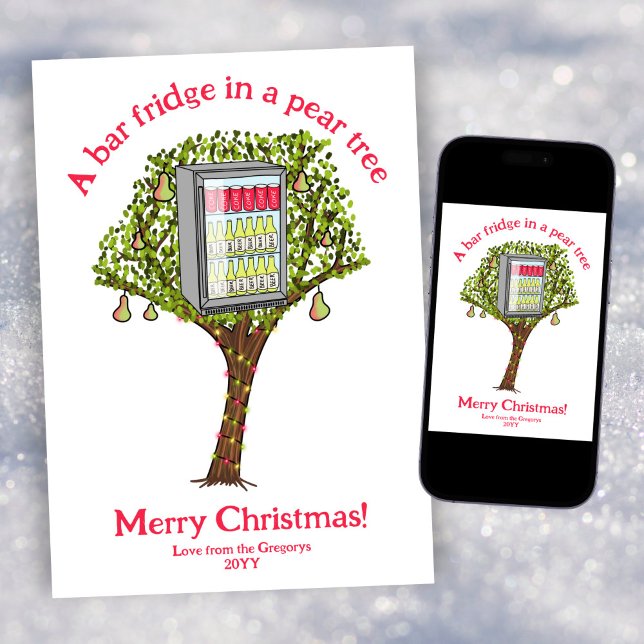 Funny 12 Days Christmas Partridge In A Pear Tree Holiday Card (Creator Uploaded)