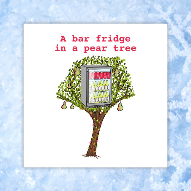 Funny 12 days Christmas partridge pear tree flat Holiday Card (Creator Uploaded)