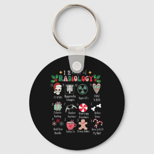 Funny 12 Days Of Radiology Christmas Radiate Xray  Key Ring