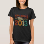 Funny 12 Year Old Awesome Since 2013 Birthday Son  T-Shirt<br><div class="desc">Funny 12 Year Old Awesome Since 2013 Birthday Son Boy</div>