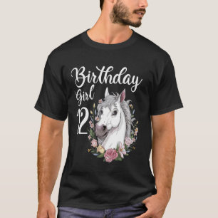 Funny 12th Birthday Horse 12 Year Old Girl Horse L T-Shirt