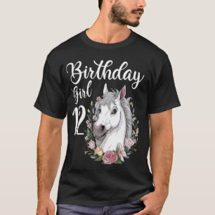 Funny 12th Birthday Horse 12 Year Old Girl Horse L T-Shirt