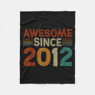 Funny 13 Year Old Awesome Since 2012 Birthday Son  Fleece Blanket