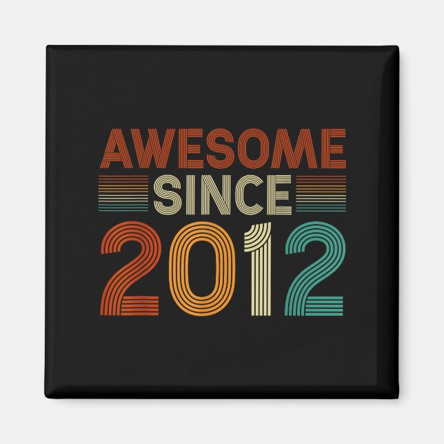Funny 13 Year Old Awesome Since 2012 Birthday Son  Magnet (Front)