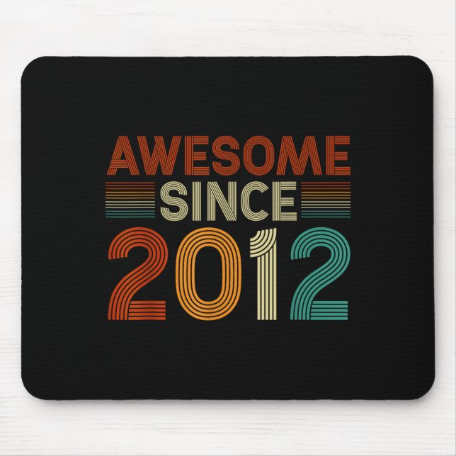 Funny 13 Year Old Awesome Since 2012 Birthday Son  Mouse Mat (Front)