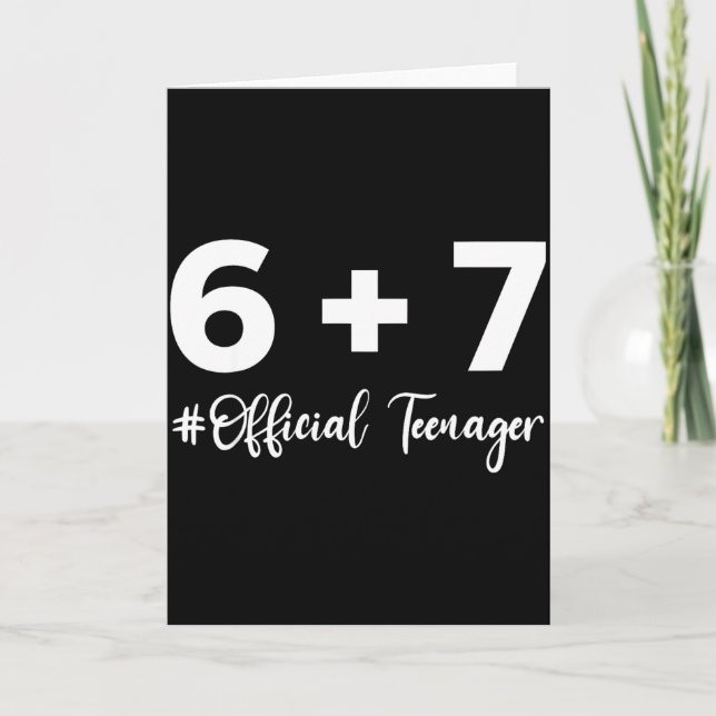 Funny 13th Birthday Teenager 6+7 Year Old Boys Kid Card (Front)