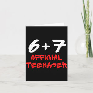 Funny 13th Birthday Teenager 6+7 Year Old Boys Kid Card