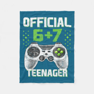 Funny 13th Birthday Teenager 6+7 Year Old Boys Kid Fleece Blanket