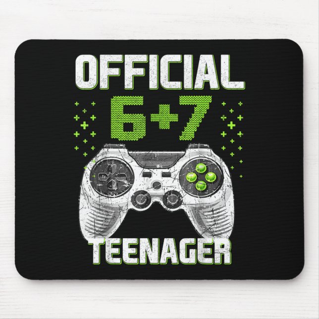 Funny 13th Birthday Teenager 6+7 Year Old Boys Kid Mouse Mat (Front)