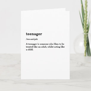 Funny 13th Birthday   Thirteen Teenager Card
