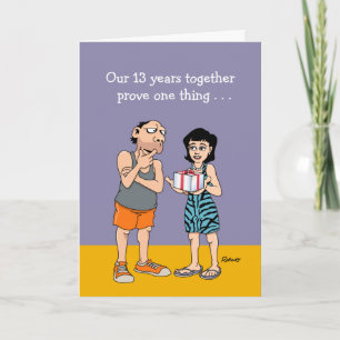 Funny 13th Wedding Anniversary Card