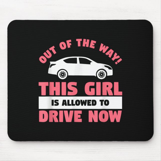 Funny 16th Birthday Driving Quote For A New Licens Mouse Mat (Front)