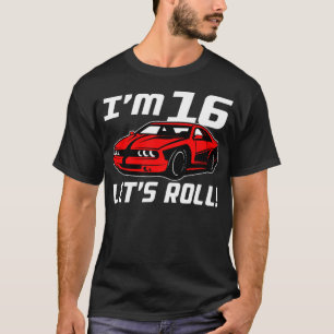 Funny 16th Birthday Gift Race Car Driver Boys 16 Y T-Shirt