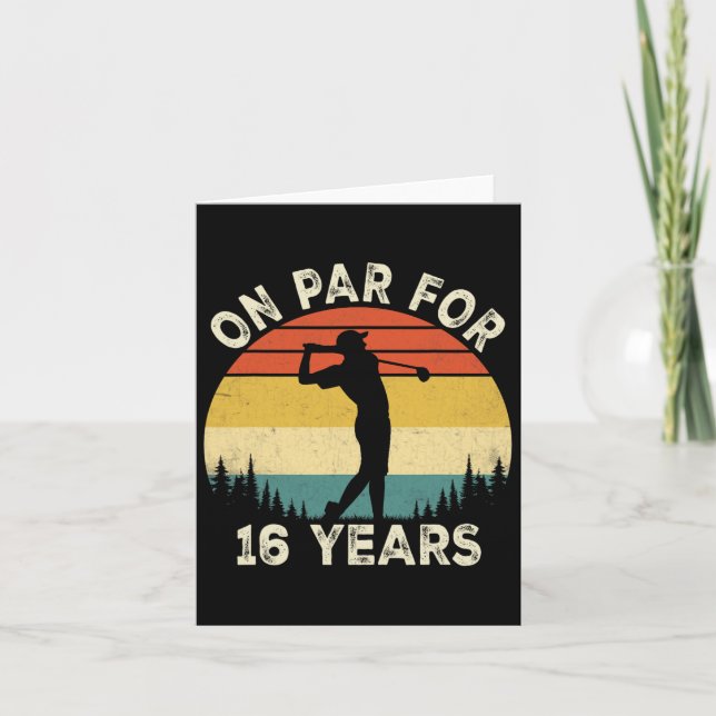 Funny 16th Birthday Golf Golfer 16 Year Old Golf B Card (Front)