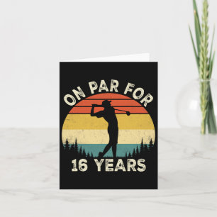 Funny 16th Birthday Golf Golfer 16 Year Old Golf B Card