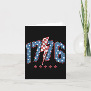 Funny 1776 4th Of July American Usa Flag Men Women Card