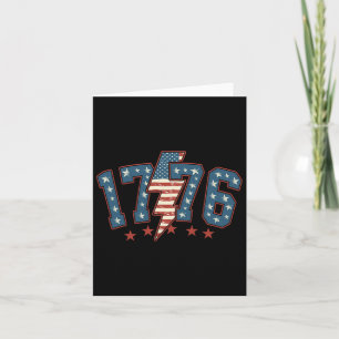 Funny 1776 4th Of July American Usa Flag Men Women Card