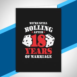 Funny 18th Anniversary Couples Married 18 Years Card