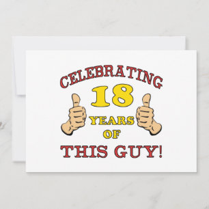 Funny 18th Birthday For Boys Card