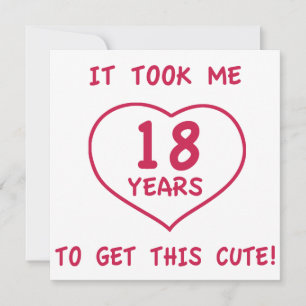 Funny 18th Birthday Gifts (Heart) Card