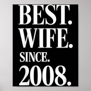 Funny 18th Wedding Anniversary 2008 Wife Poster