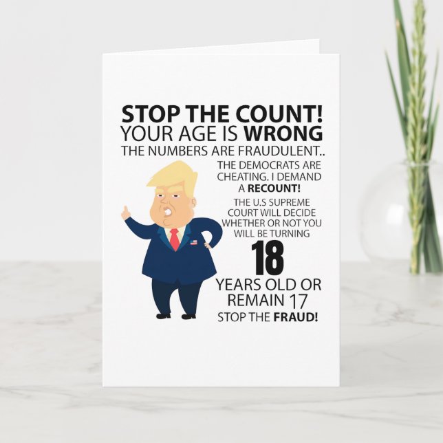 Funny 18th Year Birthday Present Happy Birth year Card (Front)