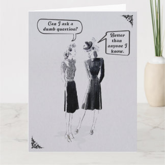 Funny 1950's Fashionable Friends Card