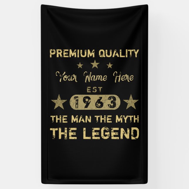 Funny 1963 Birthday Man Myth Legend Banner (Vertical)