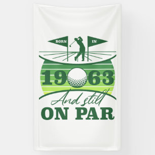 Funny 1963 Golfer 60th Birthday Banner