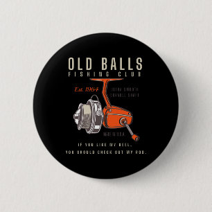 Funny 1964 Fishing Birthday Old Fart For Fisherman 6 Cm Round Badge