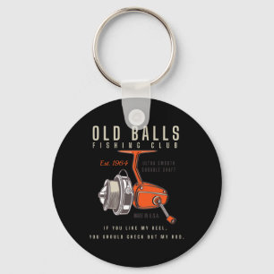 Funny 1964 Fishing Birthday Old Fart For Fisherman Key Ring