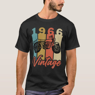 Funny 1966 Birth Year Vintage Retro Motorcycle Bir T-Shirt